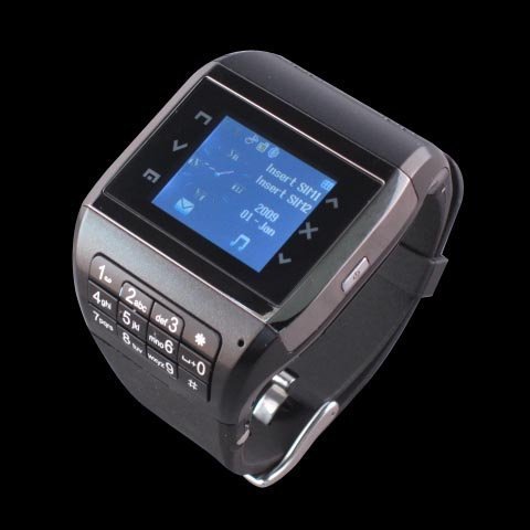 LCD Quadband Camera Dual SIM Standby Bluetooth Wrist Watch Phone