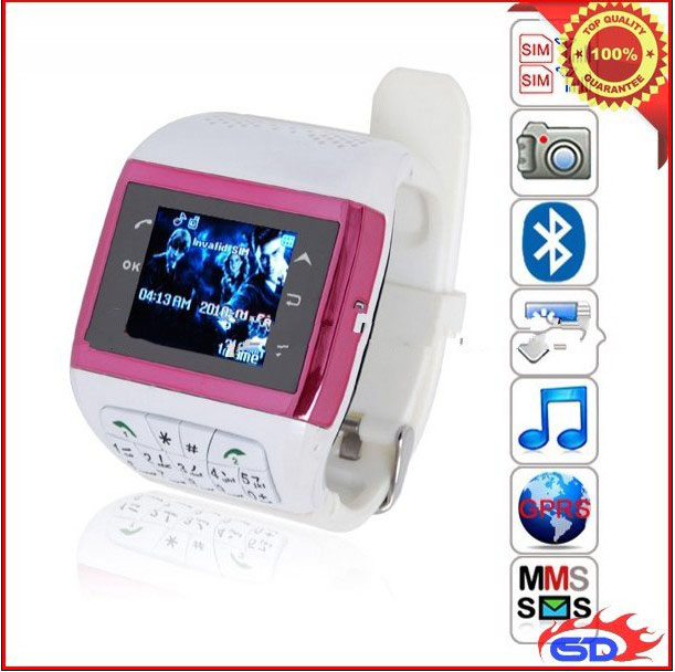 Dual Cards Dual Standby Single Camera Bluetooth 1.37 Inch Touch Screen Watch Phone