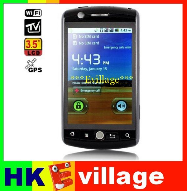 Dual Cameras With Flash Lamp Black Android 2.2 System GPS Cell Phones  Dual Cameras With Flash Lamp Black Android 2.2 System GPS Cell Phones