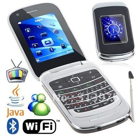 W970 Dual Screen Unlocked WiFi TV Tri Cards Java QWERTY Keyboard Flip GPS Cell Phone  W970 Dual Screen Unlocked WiFi TV Tri Cards Java QWERTY Keyboard Flip GPS Cell Phone