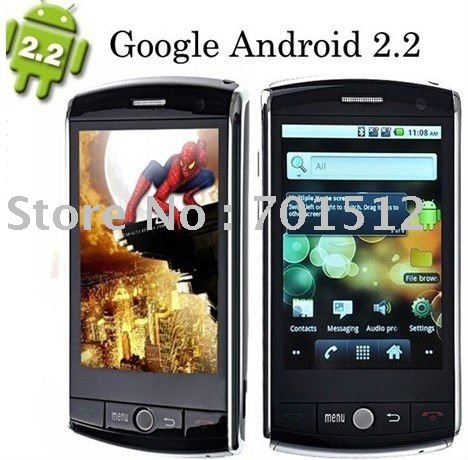 F602 Dual Sim Card 3.3 Inch Capacitive Screen Android 2.2 GPS Cell Phones