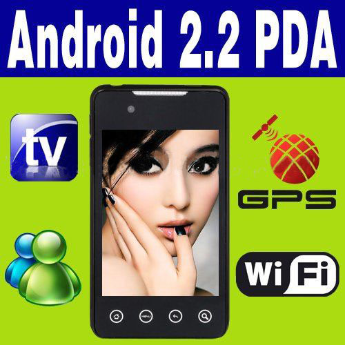 PDA Android 2.2 GPS TV 2 SIM Dual Standby Black Smartphone