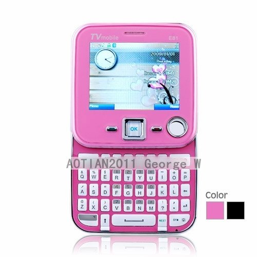 2.4 Inch Screen With TV FM Radio Pink Slider Cell Phones