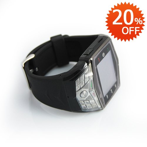 Water Proof Bluetooth Quad Band Mobile Watch Phone with Polymer Battery