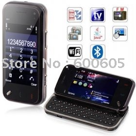 Wifi Quad Band Dual Cards Analog TV Java Keyboard Touch Screen Cell Phone