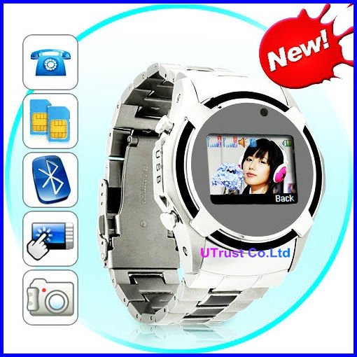 S760 Bluetooth Fashion wrist cell phone with Watch, Camera, Dual SIM Standby, FM, Bluetooth