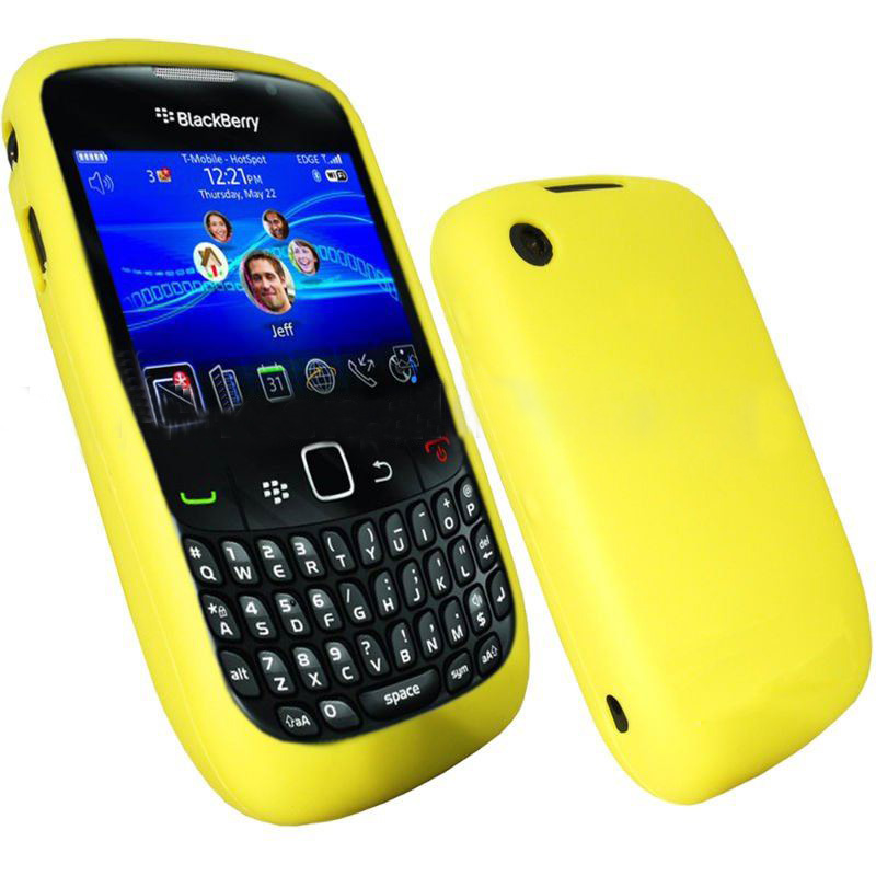 Yellow Unique Design Silicone Skin Soft Case For Blackberry