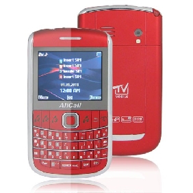 Quad SIM Quad Standby Spy QWERTY KeyboardTV CellPhone with Pinhole Camera