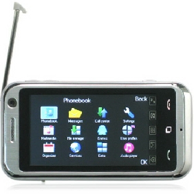 Touch Screen Quad Band Dual Card Cell Phone SupportJAVA + WIFI Function